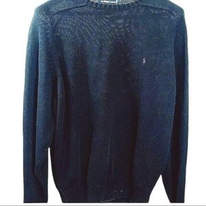 Ralph Lauren Sweater Black Cotton Knit Light